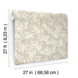 Ronald Redding 4211-83503 Dressage Beige Stallions Wallpaper