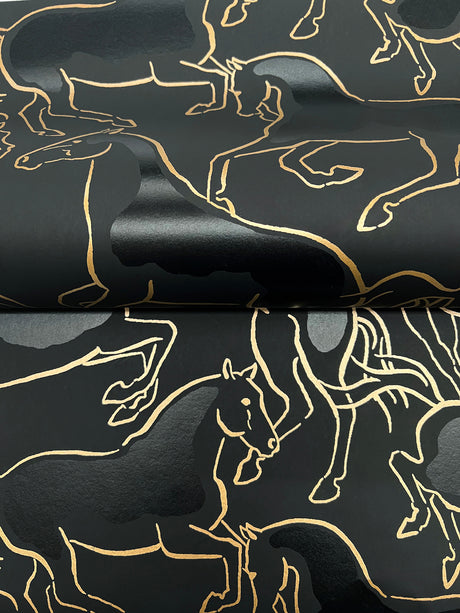 Ronald Redding 4211-83504 Dressage Gold Stallions Wallpaper