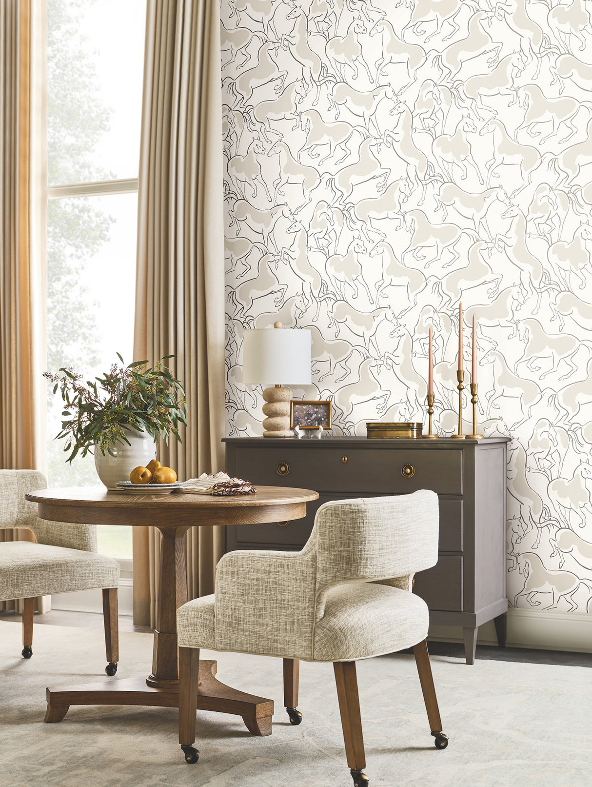 Ronald Redding 4211-83505 Dressage White Stallions Wallpaper