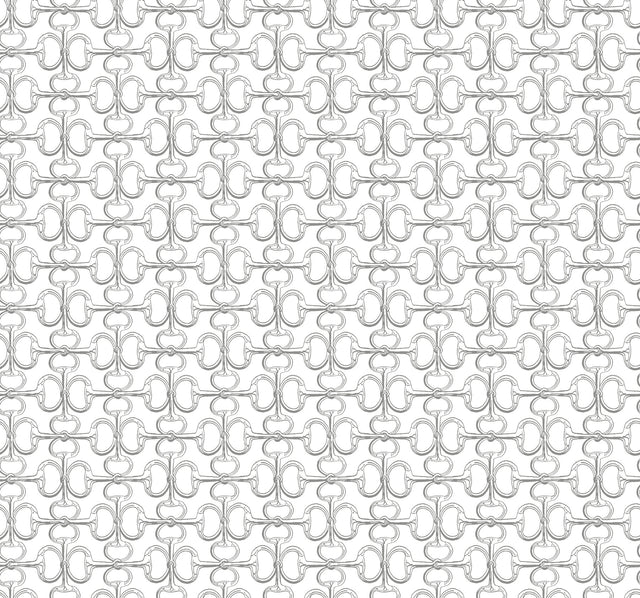 Ronald Redding 4211-83507 Polo White Horse Bits Wallpaper