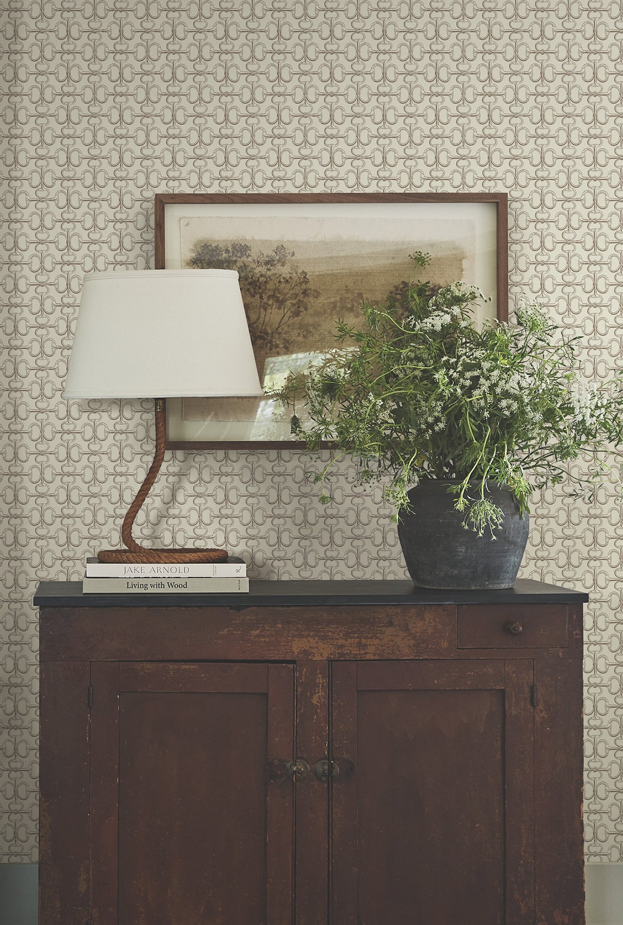 Ronald Redding 4211-83508 Polo Beige Horse Bits Wallpaper
