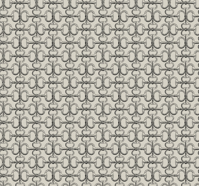 Ronald Redding 4211-83509 Polo Taupe Horse Bits Wallpaper