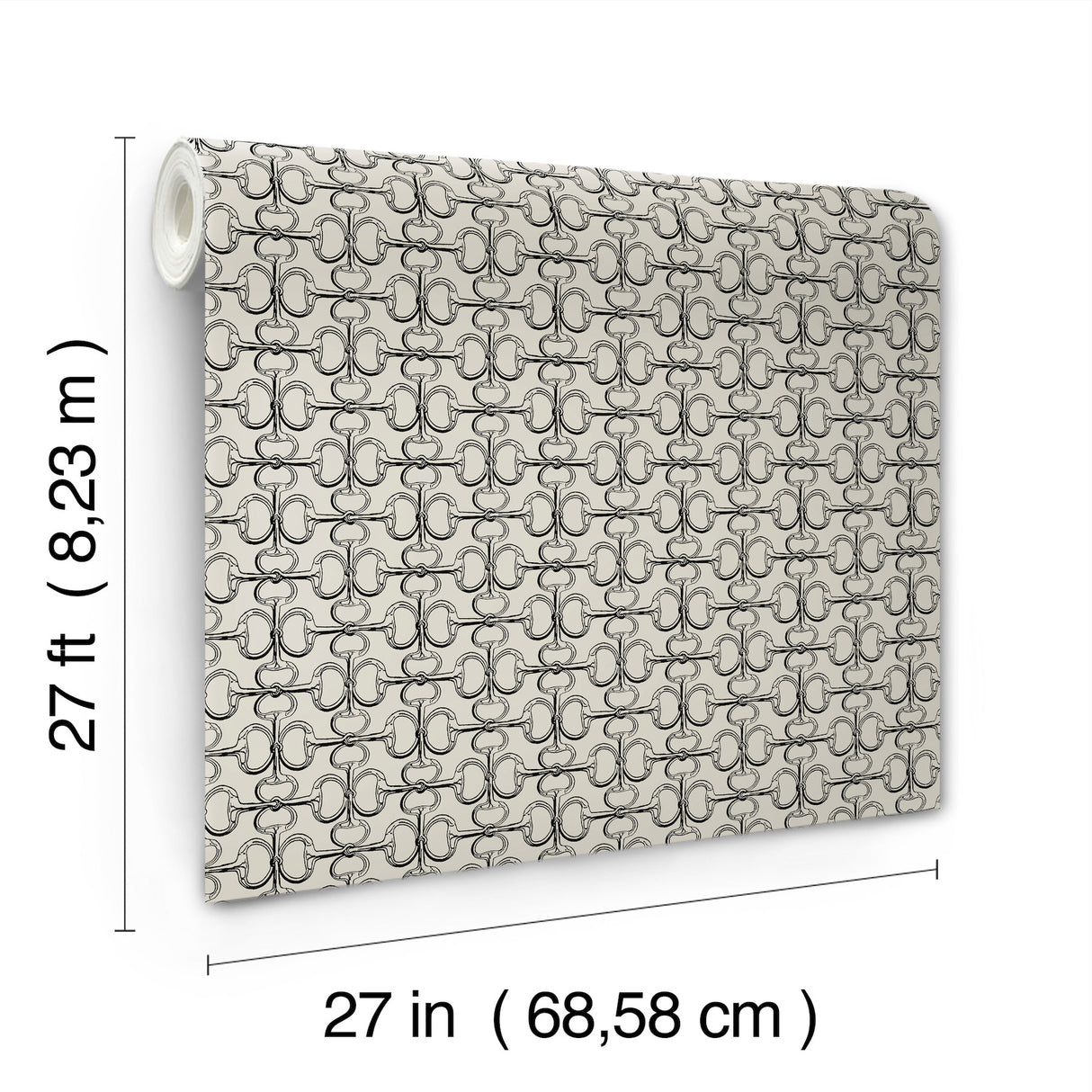 Ronald Redding 4211-83509 Polo Taupe Horse Bits Wallpaper