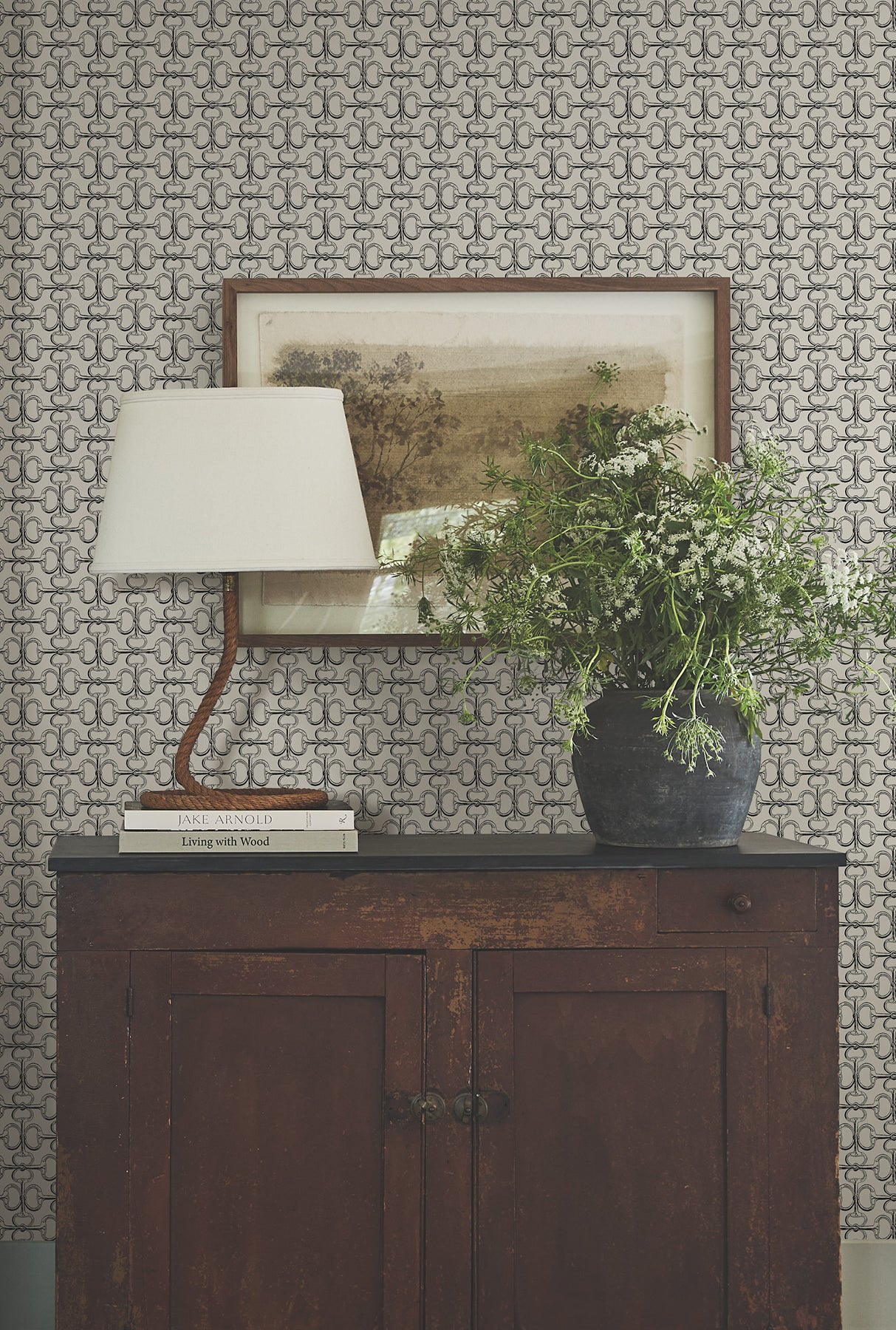Ronald Redding 4211-83509 Polo Taupe Horse Bits Wallpaper