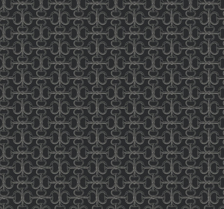 Ronald Redding 4211-83510 Polo Black Horse Bits Wallpaper