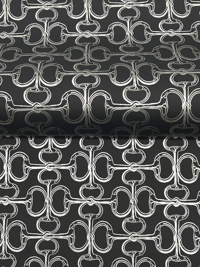 Ronald Redding 4211-83510 Polo Black Horse Bits Wallpaper