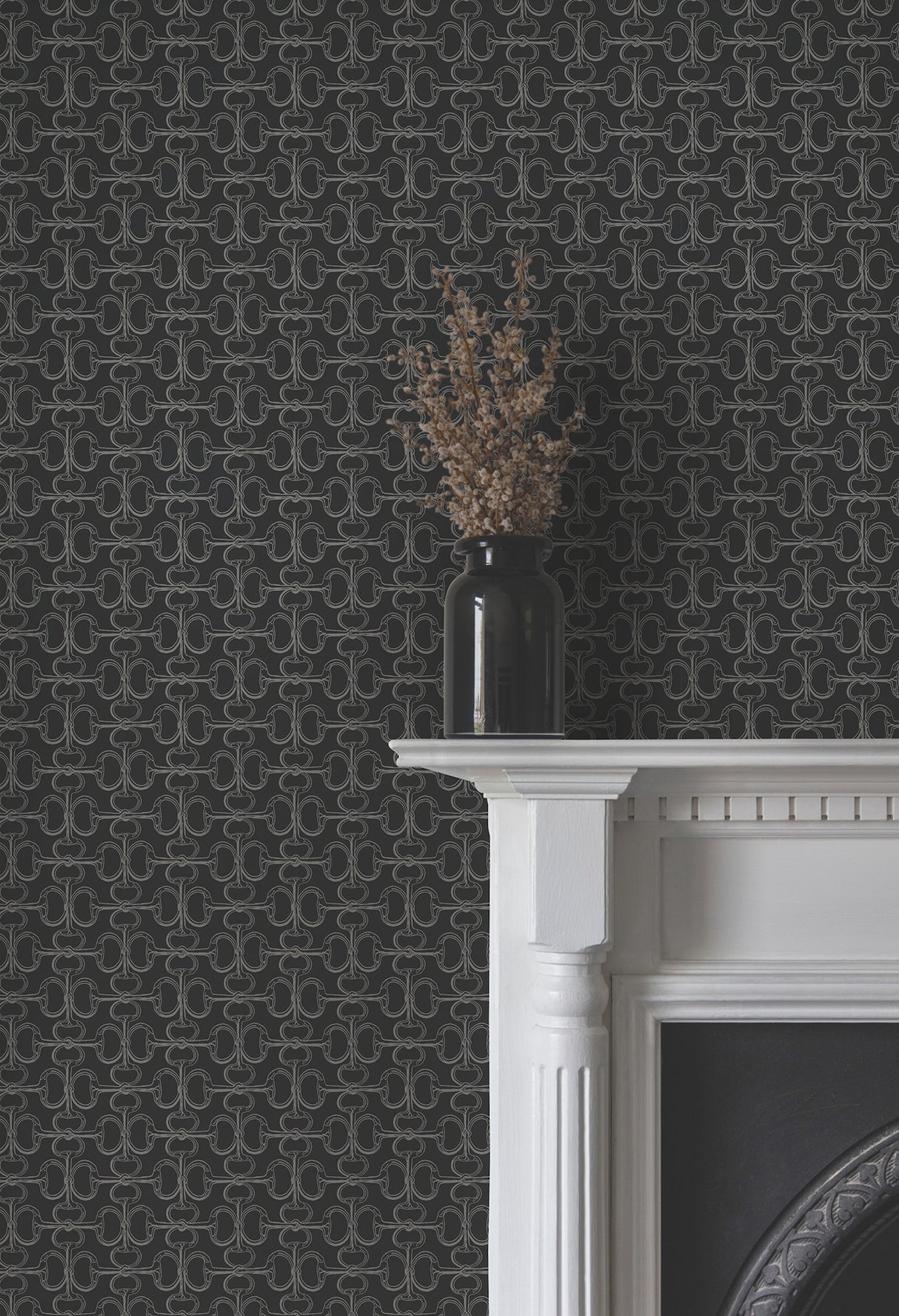 Ronald Redding 4211-83510 Polo Black Horse Bits Wallpaper