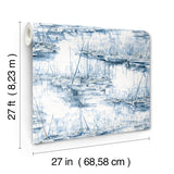 Ronald Redding 4211-83511 Yacht Club Blue Scenic Wallpaper