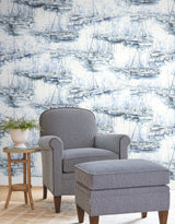 Ronald Redding 4211-83511 Yacht Club Blue Scenic Wallpaper