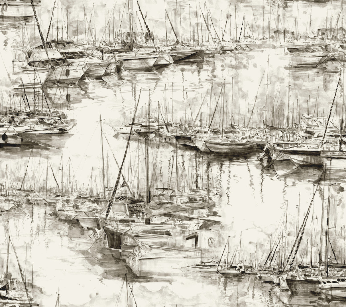 Ronald Redding 4211-83512 Yacht Club Taupe Scenic Wallpaper