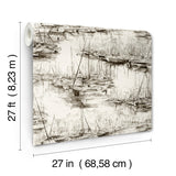 Ronald Redding 4211-83512 Yacht Club Taupe Scenic Wallpaper