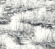 Ronald Redding 4211-83513 Yacht Club Charcoal Scenic Wallpap