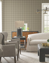 Ronald Redding 4211-83514 Tattersall Brown Plaid Wallpaper