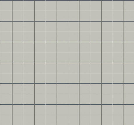 Ronald Redding 4211-83515 Tattersall Grey Plaid Wallpaper