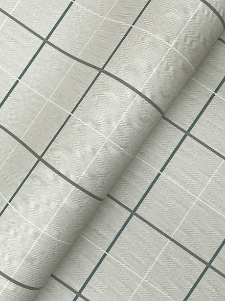 Ronald Redding 4211-83515 Tattersall Grey Plaid Wallpaper