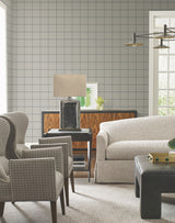 Ronald Redding 4211-83515 Tattersall Grey Plaid Wallpaper