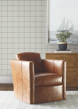 Ronald Redding 4211-83515 Tattersall Grey Plaid Wallpaper