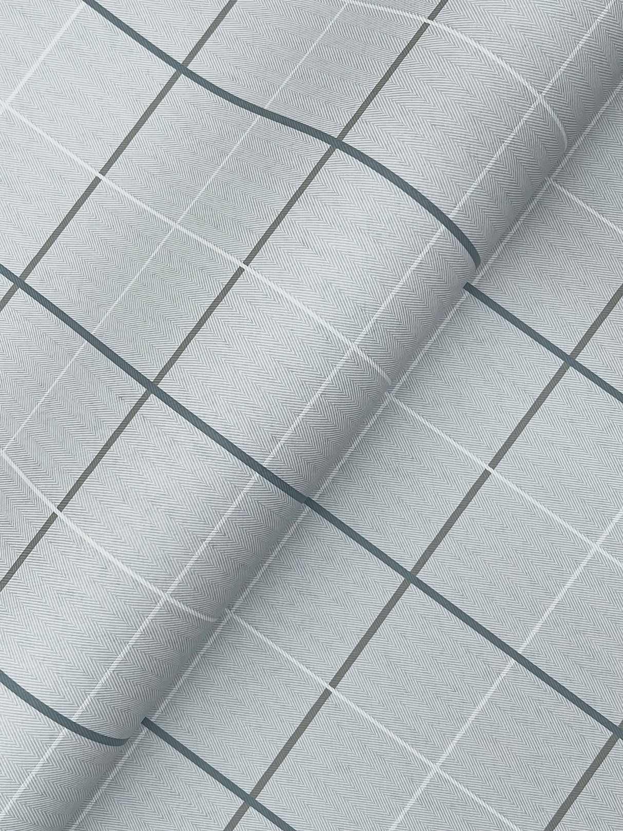 Ronald Redding 4211-83516 Tattersall Blue Plaid Wallpaper