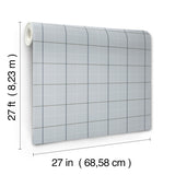 Ronald Redding 4211-83516 Tattersall Blue Plaid Wallpaper