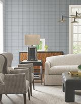 Ronald Redding 4211-83516 Tattersall Blue Plaid Wallpaper