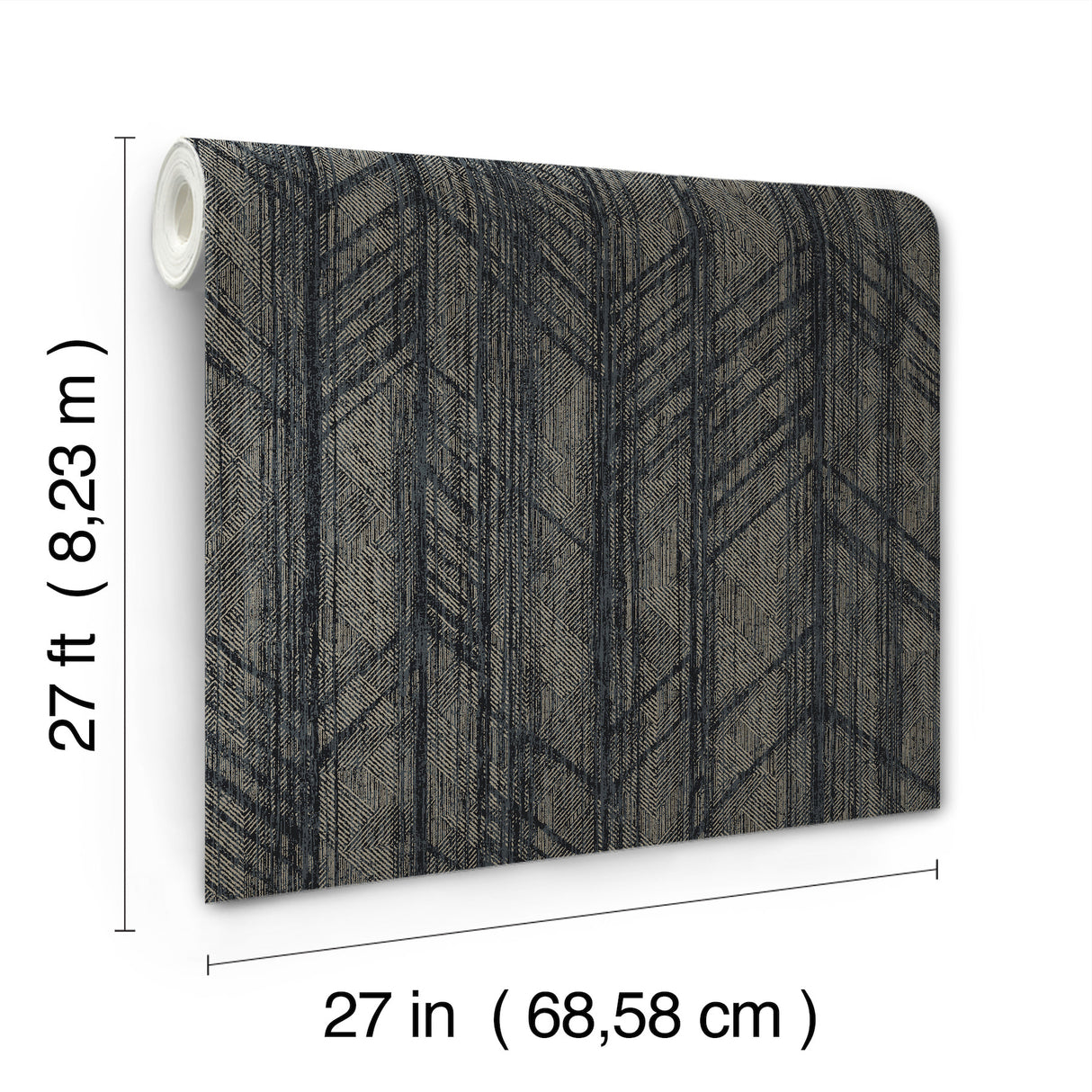Ronald Redding 4211-83520 Winthrop Slate Geometric Wallpaper