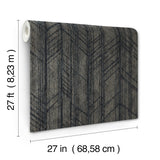 Ronald Redding 4211-83520 Winthrop Slate Geometric Wallpaper