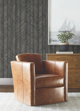 Ronald Redding 4211-83520 Winthrop Slate Geometric Wallpaper