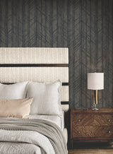 Ronald Redding 4211-83520 Winthrop Slate Geometric Wallpaper