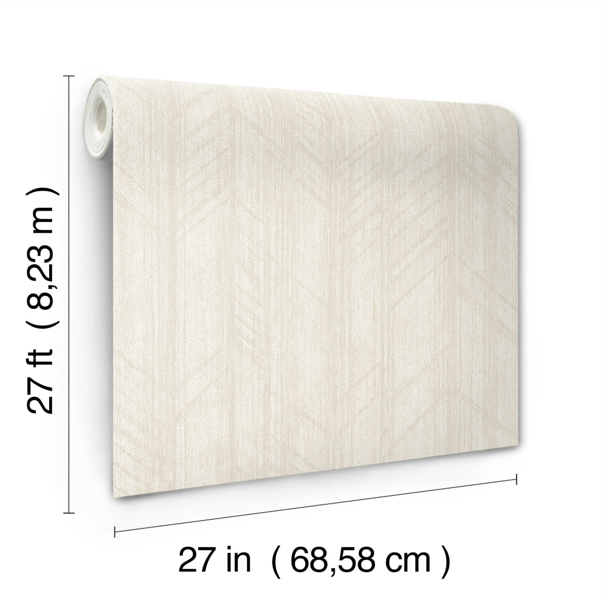 Ronald Redding 4211-83522 Winthrop Beige Geometric Wallpaper