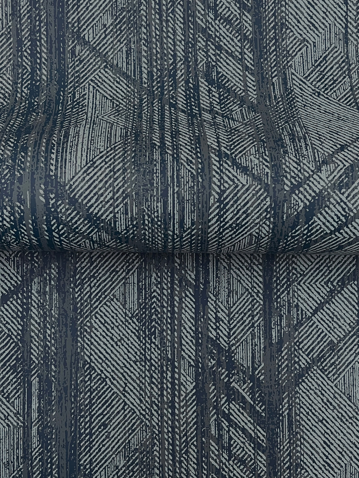 Ronald Redding 4211-83523 Winthrop Navy Geometric Wallpaper