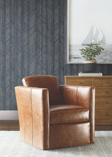 Ronald Redding 4211-83523 Winthrop Navy Geometric Wallpaper