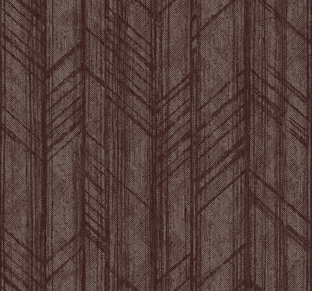 Ronald Redding 4211-83524 Winthrop Merlot Geometric Wallpape