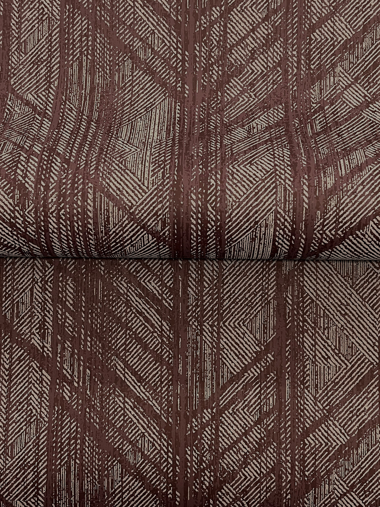 Ronald Redding 4211-83524 Winthrop Merlot Geometric Wallpape