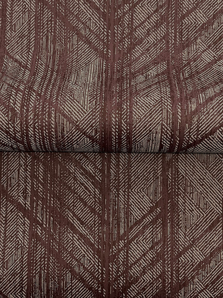 Ronald Redding 4211-83524 Winthrop Merlot Geometric Wallpape