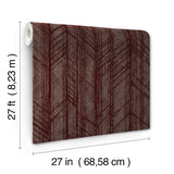 Ronald Redding 4211-83524 Winthrop Merlot Geometric Wallpape