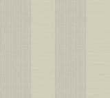 Ronald Redding 4211-83525 Archer Stripe Taupe Faux Linen Wal