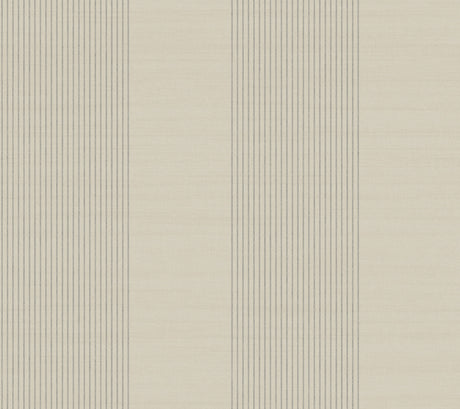 Ronald Redding 4211-83525 Archer Stripe Taupe Faux Linen Wal
