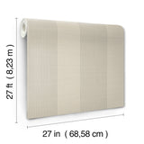 Ronald Redding 4211-83525 Archer Stripe Taupe Faux Linen Wal
