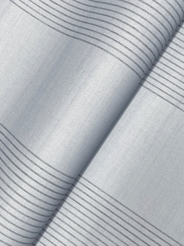 Ronald Redding 4211-83528 Archer Stripe Blue Faux Linen Wall
