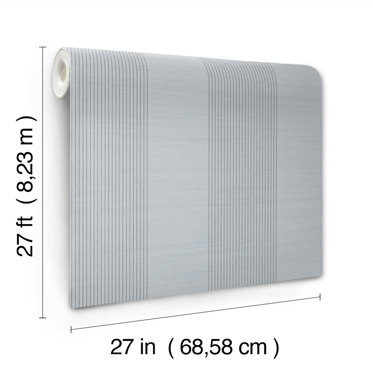 Ronald Redding 4211-83528 Archer Stripe Blue Faux Linen Wall