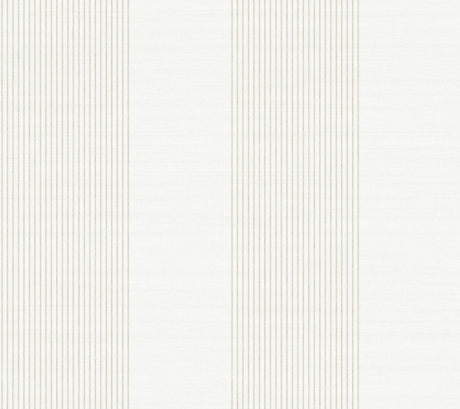 Ronald Redding 4211-83529 Archer Stripe White Faux Linen Wal
