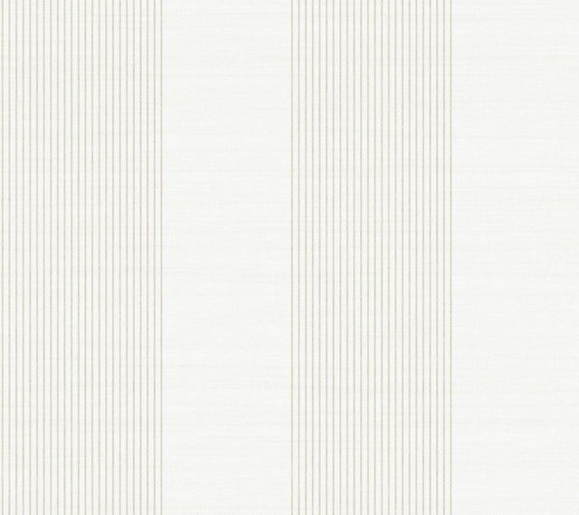 Ronald Redding 4211-83529 Archer Stripe White Faux Linen Wal