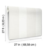 Ronald Redding 4211-83529 Archer Stripe White Faux Linen Wal