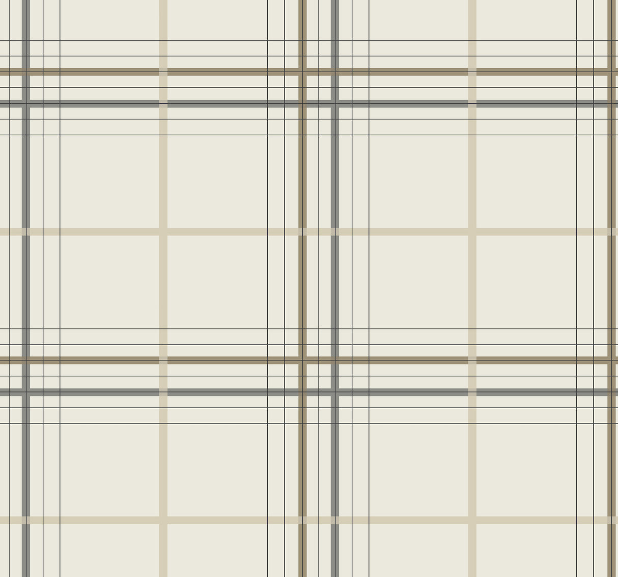 Ronald Redding 4211-83532 Lakeside Plaid Beige Tailored Wall