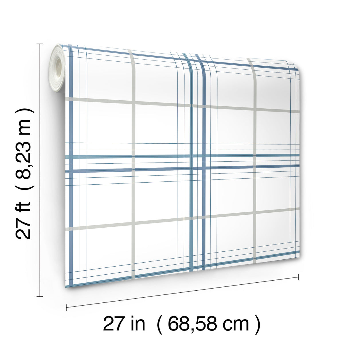 Ronald Redding 4211-83534 Lakeside Plaid Blue Tailored Wallp