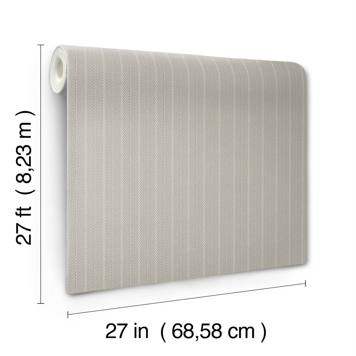 Ronald Redding 4211-83536 Elkan Stripe Grey Herringbone Wall