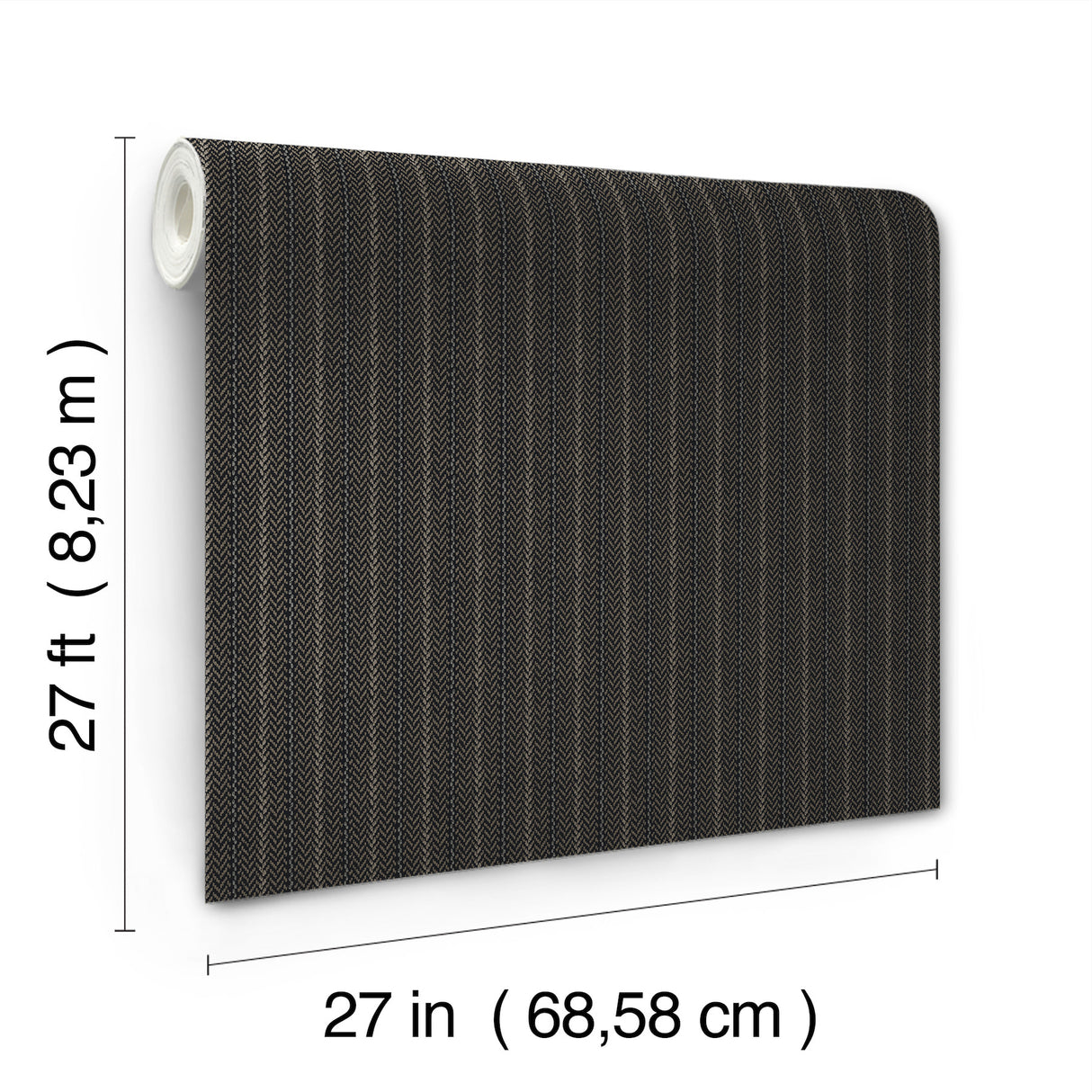 Ronald Redding 4211-83537 Elkan Stripe Black Herringbone Wal