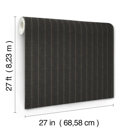 Ronald Redding 4211-83537 Elkan Stripe Black Herringbone Wal