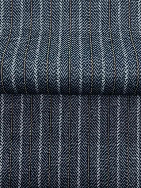 Ronald Redding 4211-83538 Elkan Stripe Navy Herringbone Wall