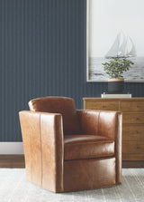 Ronald Redding 4211-83538 Elkan Stripe Navy Herringbone Wall